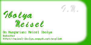 ibolya meisel business card